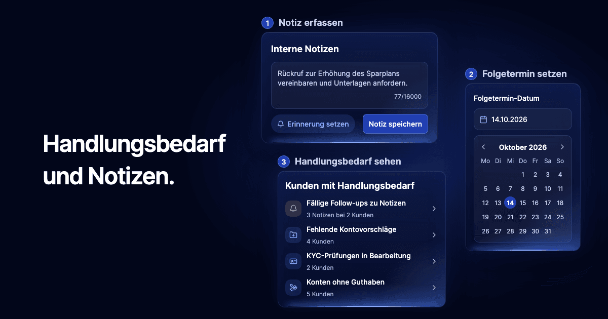 Neue Startseite und Follow-ups zu Notizen